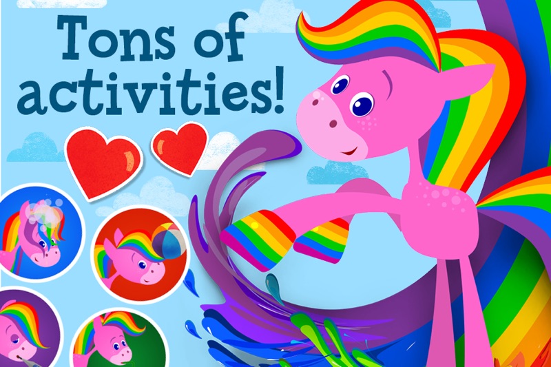 my pet rainbow horse: virtual pet game for kids