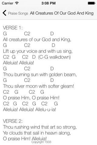 Christian Praise Songbook and Hymnal screenshot 4