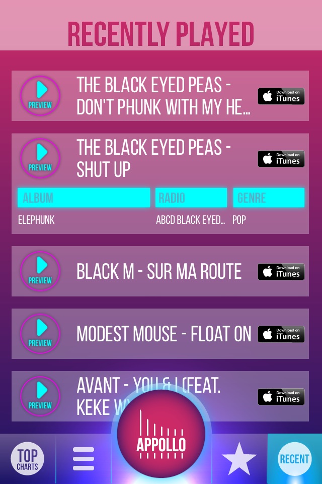APPOLLO - Listen free popular music MP3 radio stations screenshot 4