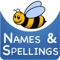 Names and Spellings: Learn Spellings with Alphabet Phonics of Animals, Colors, Shapes and many more! For Kids in Preschool, Montessori and Kindergarten