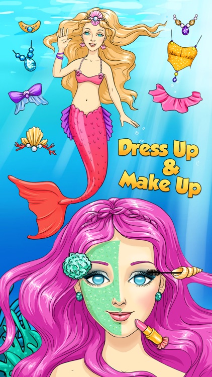 Mermaid Ava Hair Care, Make Up Salon and Dress Up - Kids Game