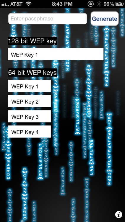 WEP Password Generator for WiFi Passwords