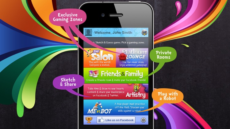 Sketch W Friends - Multiplayer Drawing and Guessing Games for iPhone