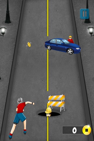 Crazy Grandma Rollerskate Run screenshot 2