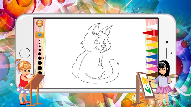 Neko Cute Cat Coloring Book for preschool