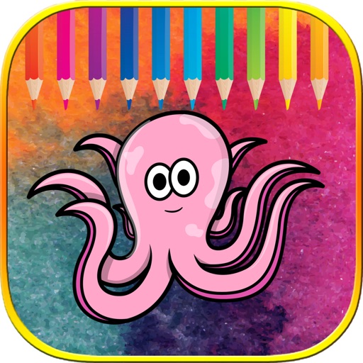 Cute sea animals colorin books learning for preschool iOS App