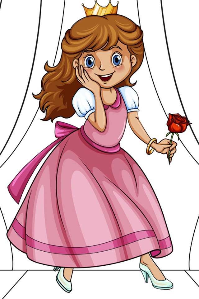 Royal Princess - coloring book for girls to paint and color fairy tales screenshot 3