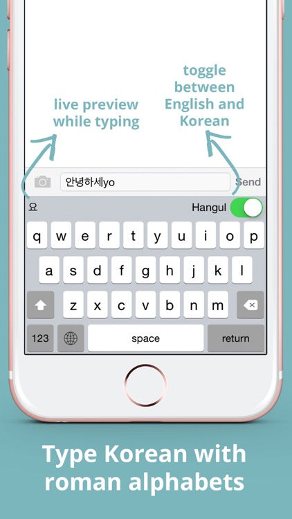 Hangul Romanization Keyboard – Type Korean Hangeul (한국말 / 한글) with English Language Alphabets / Roman Characters for iPhone & iPad screenshot-0