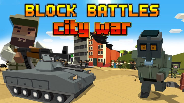 Block Battles City War : Pixel Cops Gun craft in robbers world Game