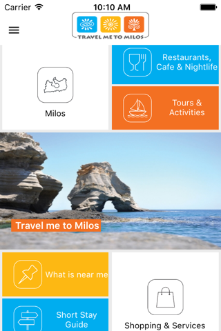 Milos Guide App - náhled