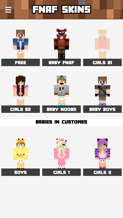 BABY SKINS - FNAF SKIN Free for Minecraft Game PE