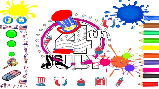 4th of July Independence Day Coloring Pages of United States(圖2)-速報App