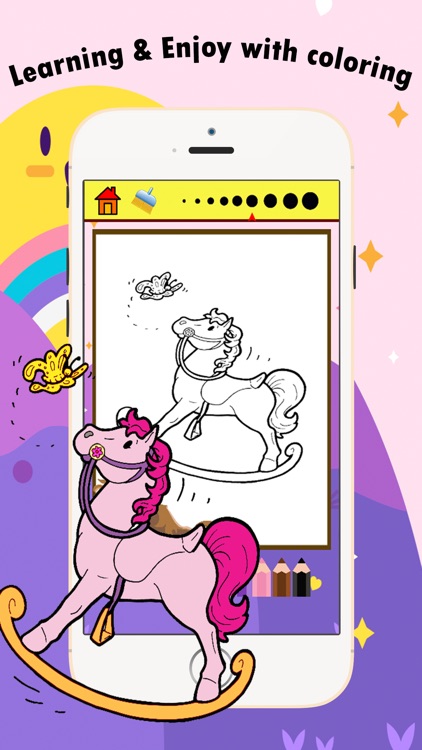 My Pony Coloring Book for children age 1-10: Games free for Learn to use finger while coloring with each coloring pages