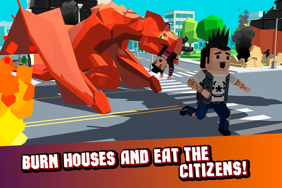 Cube Dragon City Rampage 3D screenshot 2