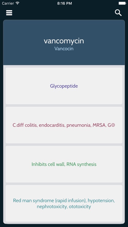 PharmDeck : Simple drug flash cards - class, mechanism, uses, side effects screenshot-1