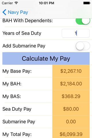 Navy Pay screenshot 2