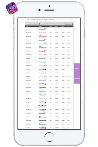 LHR AIRPORT - Realtime Info, Map, More - HEATHROW AIRPORT screenshot 3