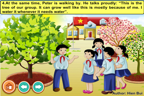 Three pupils planting a tree (story and game for kids) screenshot 4