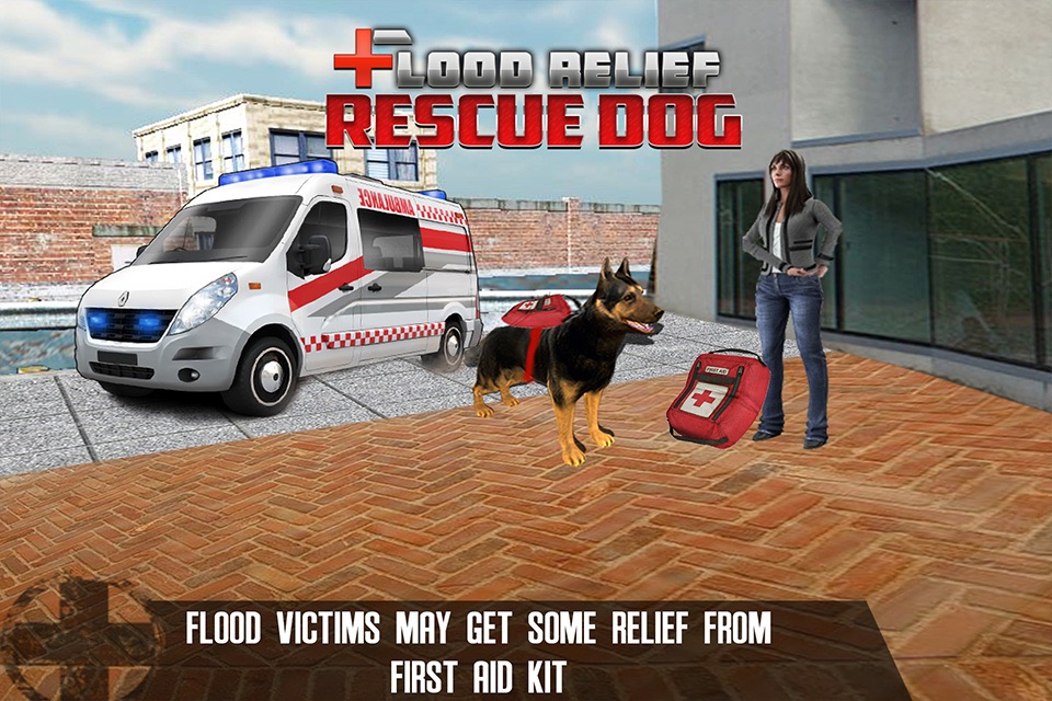 Flood Relief Rescue Dog : Save stuck people lives screenshot 2