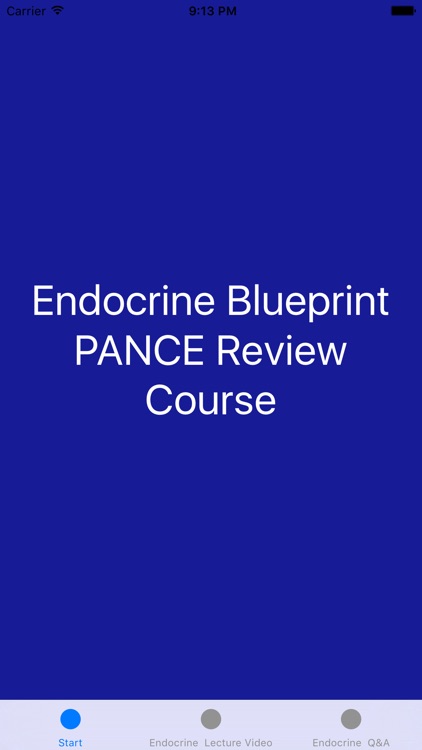 Endocrine Blueprint PANCE PANRE Review Course