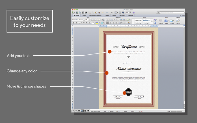 Certificate Maker for MS Word(圖2)-速報App