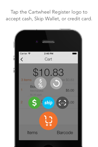 Cartwheel Register - Point-of-Sale (POS) & Loyalty Program. Accept credit cards without a swiper. screenshot 4