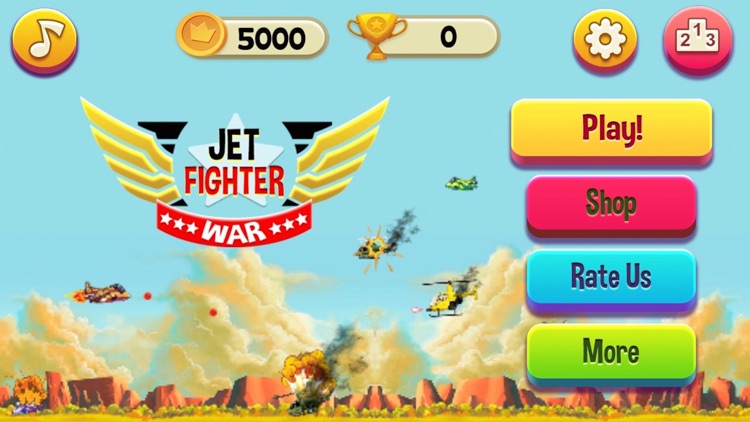 Jet Fighter War - Fight The Enemy Air Fighters in Modern Air Combat Planes in 2D Game