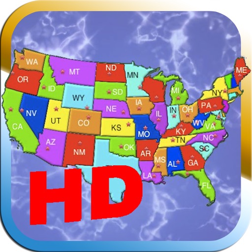 Advanced Puzzle Map Of USA HD iOS App