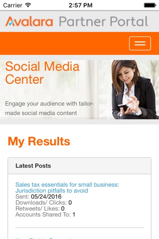 Avalara Social Media Center screenshot 4