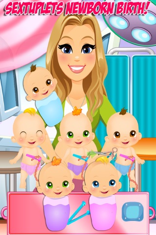 Newborn Baby Sextuplets - My Six New Baby Infant Care & Mommy Pregnancy Games screenshot 4