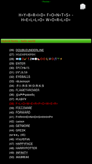 Hybrid Fonts Pro - ⒻⓊⓃ Looking Text Fonts for Any Social Apps - The Coolest Message Wrapper Screenshot 1