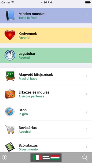 Magyar / Olasz kifejezéstár - Italian / Hungarian phrasebook(圖1)-速報App