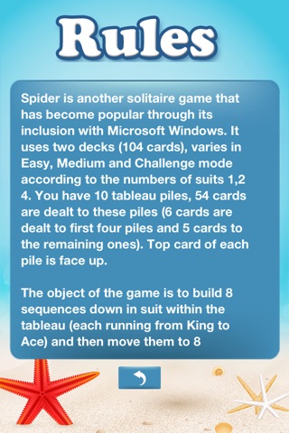 SpiderSolitaireOcean screenshot 2