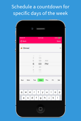 Countdowns – plan daily repeating schedules screenshot 2