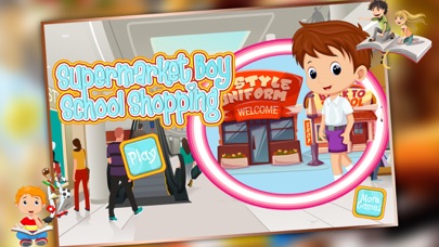 How to cancel & delete Supermarket Boy School Shopping - Learn to buy uniform, lunchbox & shoes in crazy Super market from iphone & ipad 1