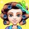 Girl with curly hair:Girl makeup games