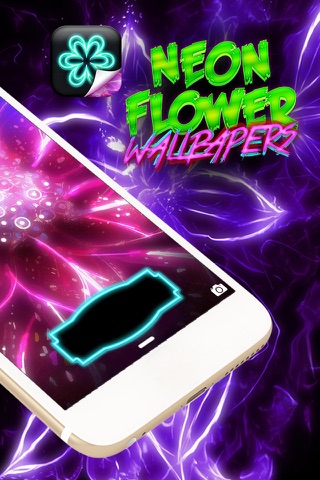 Neon Flower Wallpapers Free – Glow.ing Background Picture.s and HD Lock Screen Themes screenshot 2