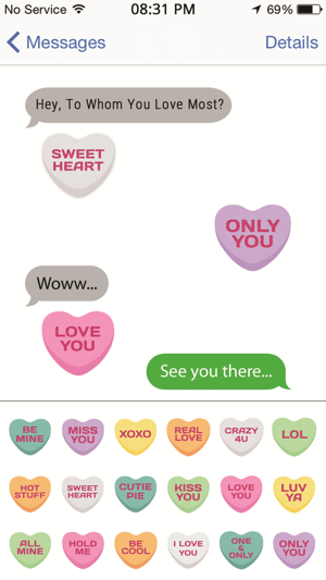 Candy Emojis - Love Hearts Edition(圖3)-速報App