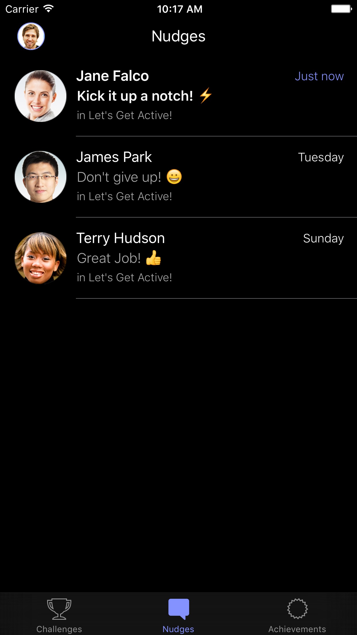 Screenshot do app Challenges - Compete, Get Fit