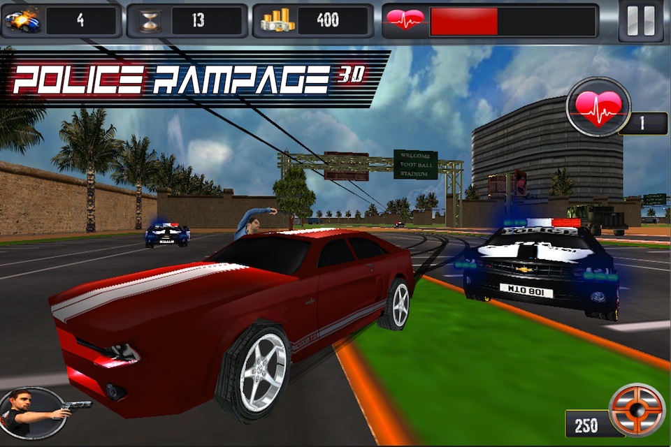 Police Rampage 3D Free ( Car Racing & Shooting Game ) screenshot 3