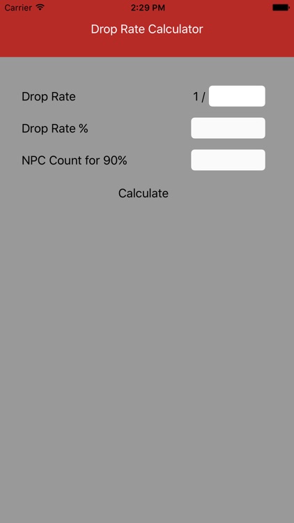 Drop Rate Calculator