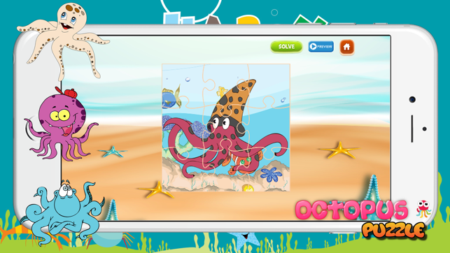 Octopus Marine Animal Puzzles Jigsaw Matching Diversion Game(圖2)-速報App