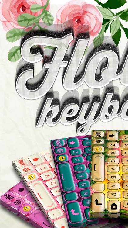 Flower Keyboard! - Beautiful Custom Keyboard Designs with Color.ful Backgrounds and Emoji.s