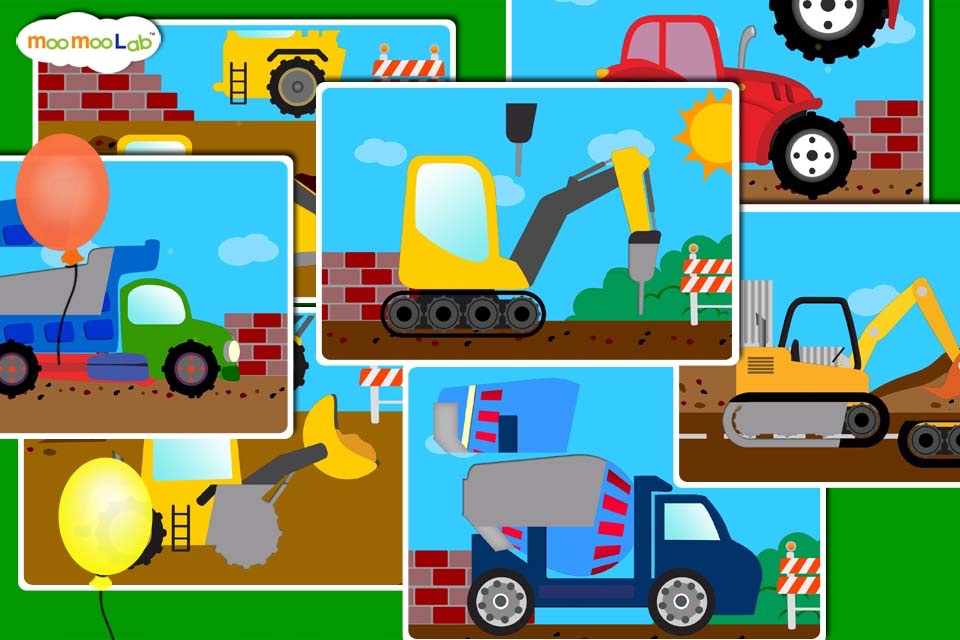 Construction Vehicles - Digger, Loader Puzzles, Games and Coloring Activities for Toddlers and Preschool Kids screenshot 3