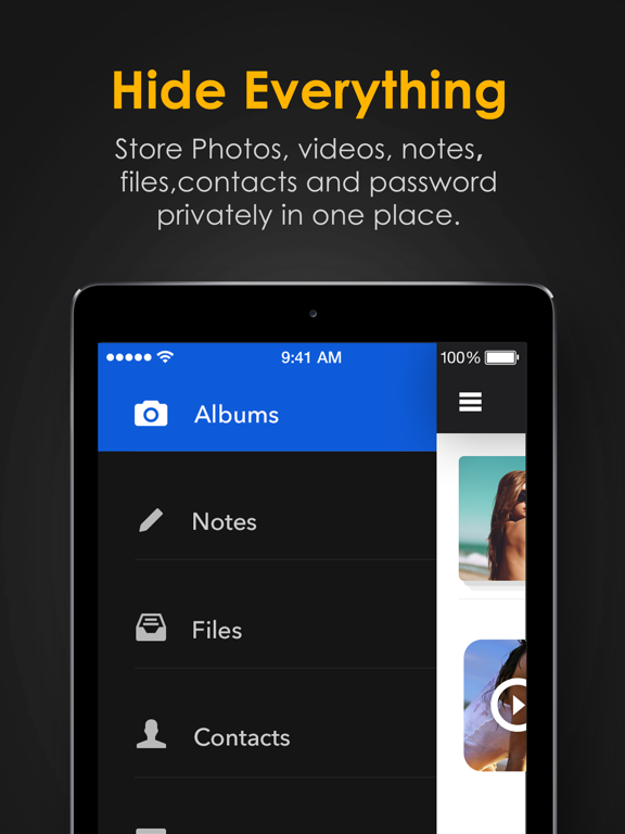 iPad Image of Secret Calculator Photo Album