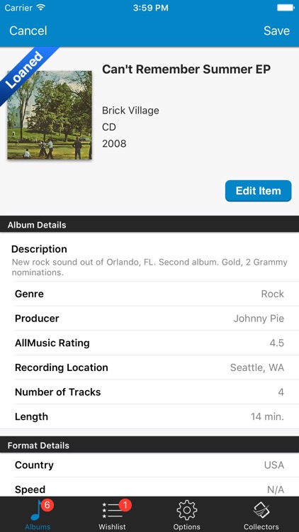 Music Collector Database, Discogs Library