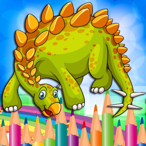 My Dinosaur Coloring Page for Preschool Icon
