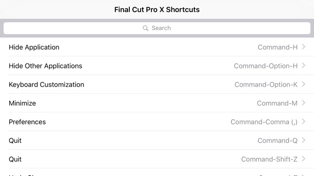 Shortcut: Final Cut Pro X Edition(圖4)-速報App