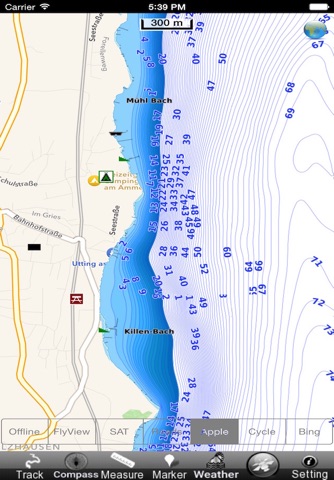 Ammersee GPS Navi Karte für bootfahren angeln und segeln screenshot 4