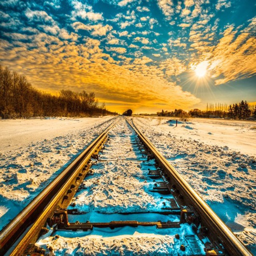 Snowy Railway Wallpapers HD: Quotes Backgrounds with Art Pictures icon
